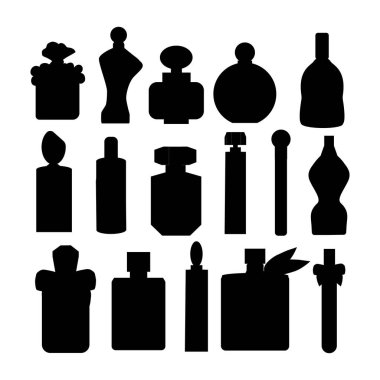 Kadınların kozmetik ürünleri ve parfümleri. Güzellik ürünleri paketleme şablonu.