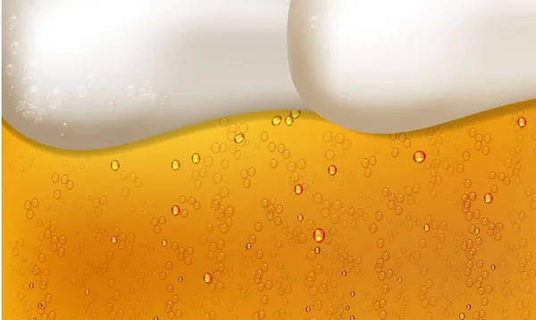 Bebida líquida fresca.Ilustración vectorial de cerveza ligera u oscura realista. — Archivo Imágenes Vectoriales