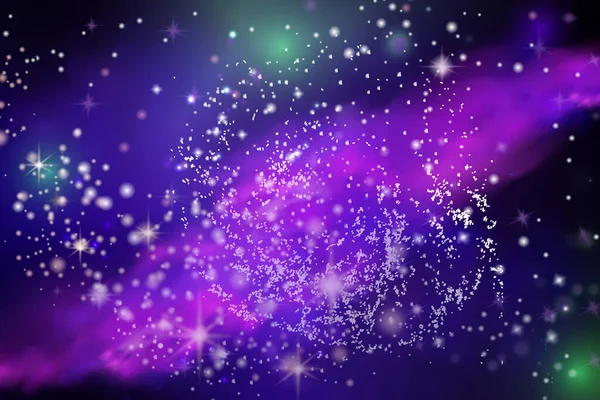 Sonsuz evrenin ve Samanyolu 'nun vektör çizimi.