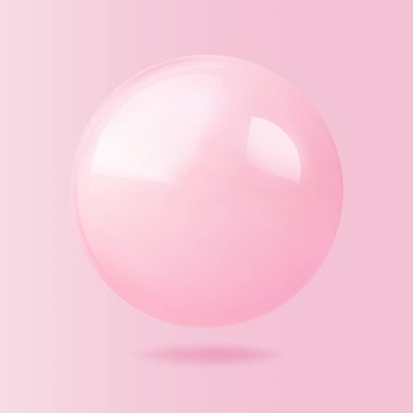 .Geometrik soyut şekil. Geometrik soyut şekil. Gerçekçi parlak cam top. Soyut 3 boyutlu ışık kabarcığı..