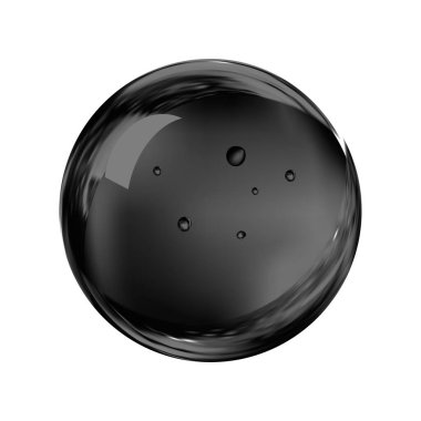 .Geometrik soyut şekil. Geometrik soyut şekil. Gerçekçi parlak cam top. Soyut 3 boyutlu ışık kabarcığı..