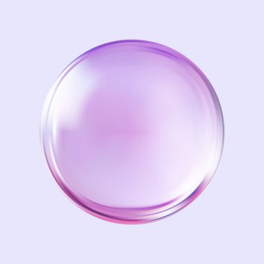 .Geometrik soyut şekil. Geometrik soyut şekil. Gerçekçi parlak cam top. Soyut 3 boyutlu ışık kabarcığı..