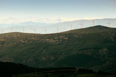 Ispanya 'Da güç üretimi Eolic rüzgar türbinleri alanı