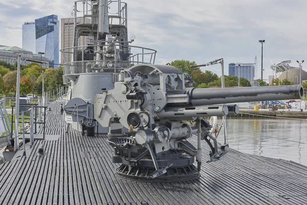 Andra Världskriget Ubåt Torsk Memorial Dockad Norra Kusten Harbor Cleveland — Stockfoto