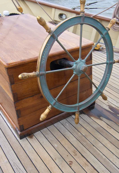 State Delaware Lewes Historical Society Tall Ships Celebration Helm Sail — Stock Photo, Image