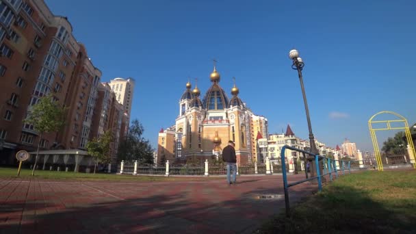 Kirche, Gott, Kiev, neu, orthodox, Ukraine, — Stockvideo