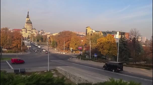 Харьков, город, временной промежуток, Украина — стоковое видео
