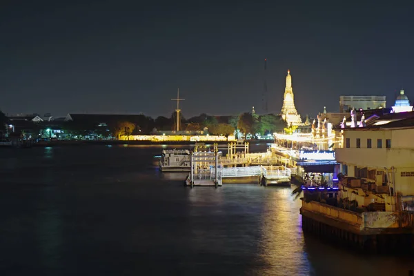 Tajlandia Night Temple Bangkoku. Zdjęcia Stockowe bez tantiem