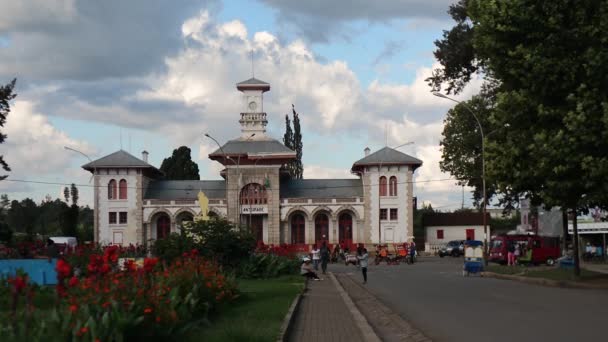 Afrika Madagaskar, Antsirabe, tågstation Railway — Stockvideo