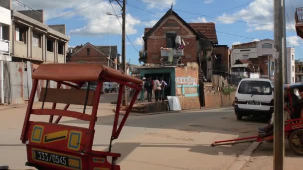아프리카 마다가스카르, 전형적인, 도시, — 비디오