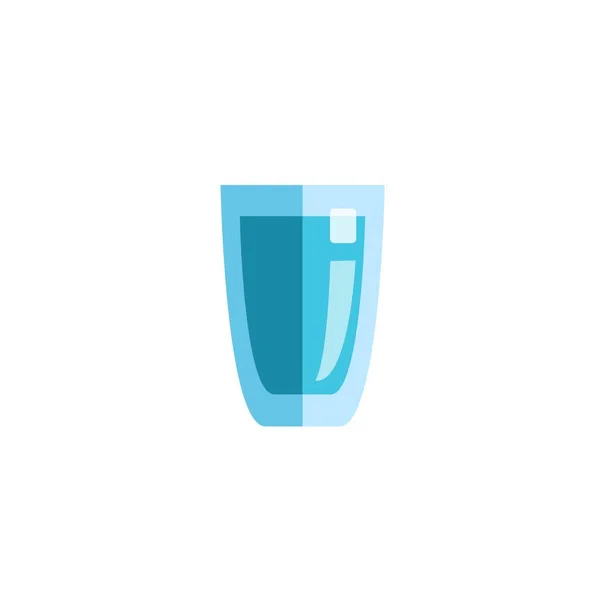Склянка води плоского стилю значок, символ. Векторні — стоковий вектор