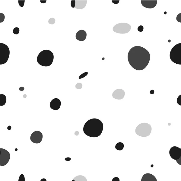 Modern seamless dots doodle pattern, vector abstract background, texture — Stock Vector
