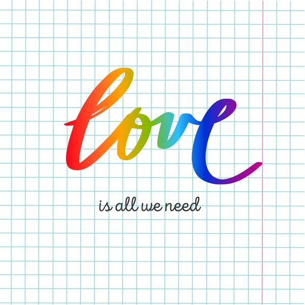 LMBT zászló homoszexuális diszkrimináció ellen. Vektor kézzel rajzolt — Stock Vector