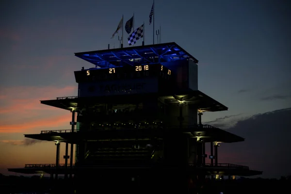 May 2018 Indianapolis Indiana Usa Sun Rises Speedway Green Flag — Stock Photo, Image