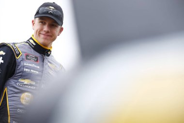 02 Haziran 2018 - uzun gölet, Pennsylvania, ABD: John Hunter Nemechek (42) asmak dışarı çukur yol Pocono Raceway uzun gölet, Pennsylvania Pocono yeşil 250 eleme önce.