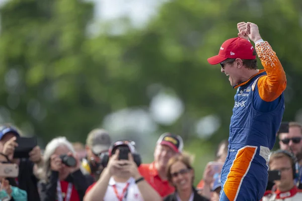 Июня 2018 Детройт Мичиган Сша Scott Dixon Новой Зеландии Выиграл — стоковое фото