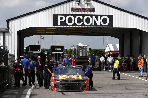 2018 Június Hosszú Pennsylvania Usa Chris Buescher Autó Tolta Rács — Stock Fotó