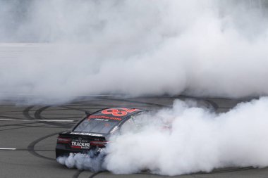 03 Haziran 2018 - uzun gölet, Pennsylvania, ABD: Martin Truex, Jr (78) Pocono Raceway uzun gölet, Pennsylvania Pocono 400 kazandıktan sonra kutluyor.