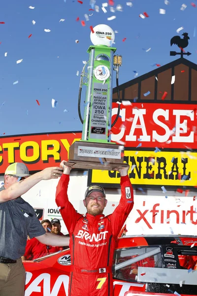 June 2018 Newton Iowa Usa Justin Allgaier Wins Iowa 250 — Stock Photo, Image