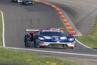 30 Haziran 2018 - Watkins Glen, New York, ABD: Chip Ganassi yarış Ford Gt araba antrenmana Glen, Sahlen'ın altı saat Watkins Glen International Raceway Watkins Glen, New York'ta.