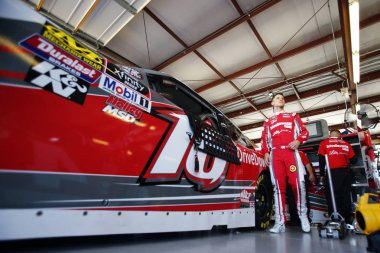 29 Haziran 2018 - Joliet, Illinois, ABD: Ryan Reed (16) alır Overton'ın 300 Chicagoland Speedway Joliet, Illinois, çalışmaya hazır.