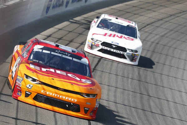 June 2018 Joliet Illinois Usa Kyle Larson Battles Position Overton — Stock Photo, Image