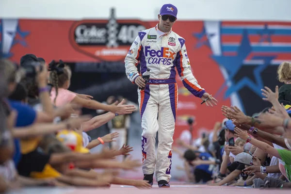 Juli 2018 Daytona Beach Florida Usa Denny Hamlin Krijgt Klaar — Stockfoto