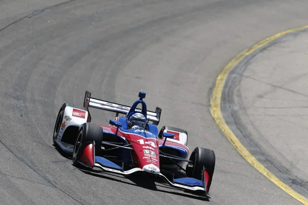 08 Temmuz 2018 - Newton, Iowa, ABD: Newton, Iowa Iowa Mısır 300 Iowa Speedway adlı sırasında pozisyon için Brezilya savaşların Tony Kanaan (14).