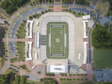 Havadan görünümü Jerry Richardson stadyumun Kuzey Carolina Üniversitesi, Charlotte. Ana sayfa 49ers Uncc