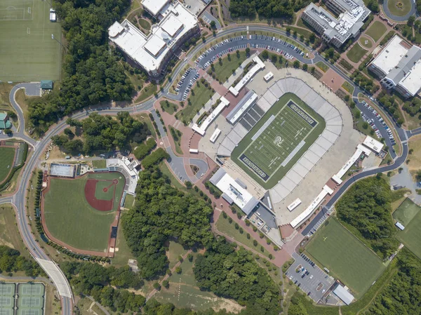 Vista Aérea Estádio Jerry Richardson Universidade Carolina Norte Charlotte Casa — Fotografia de Stock