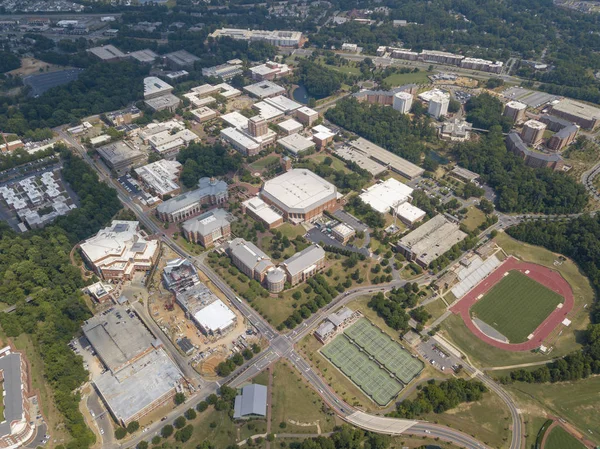 Letecké Záběry University North Carolina Charlotte Založena Roce 1946 Uncc — Stock fotografie