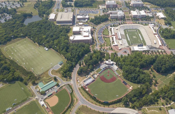 Luchtfoto Uitzicht Van Universiteit Van North Carolina Charlotte Opgericht 1946 — Stockfoto