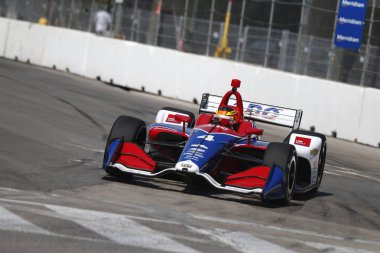 13 Temmuz 2018 - Toronto, Ontario, Ca: Brezilya alır uygulama için izlenecek için Honda Indy Toronto Toronto, Ontario sergi sokak yerde Matheus Leist (4).