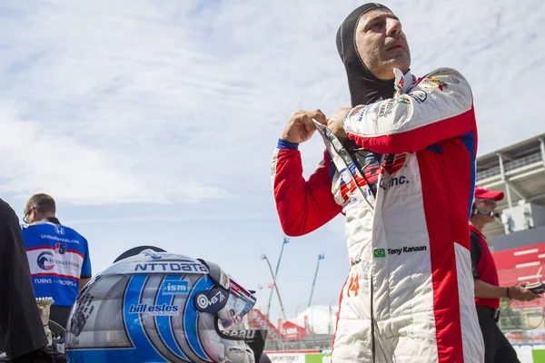 Julho 2018 Toronto Ontário Tony Kanaan Brasil Sai Pit Road — Fotografia de Stock