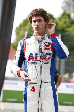 14 Temmuz 2018 - Toronto, Ontario, Ca: Tony Kanaan (14) Brezilya için Honda Indy Toronto sokakları Toronto Toronto, Ontario adlı uygulama için hazırlar.