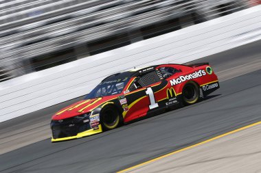20 Temmuz 2018 - Loudon, New Hampshire, ABD: Jamie Mcmurray (1) alır Foxwoods Resort Casino 301, New Hampshire Motor Speedway Loudon, New Hampshire için uygulamaya izlenecek.