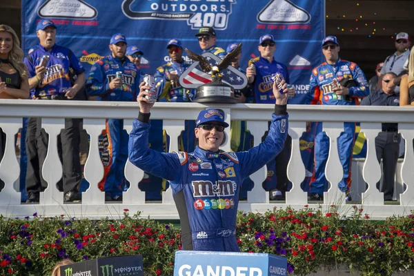 Julho 2018 Long Pond Pennsylvania Usa Kyle Busch Vence Gander — Fotografia de Stock