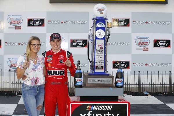 Julio 2018 Newton Iowa Estados Unidos Christopher Bell Gana Cellular — Foto de Stock