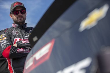 11 Ağustos 2018 - Lexington, Ohio, Amerika Birleşik Devletleri: Michael Annett (5) alır Rock N Roll tekila 170 Lexington, Ohio orta Ohio spor araba sahasında hak kazanmak hazır.