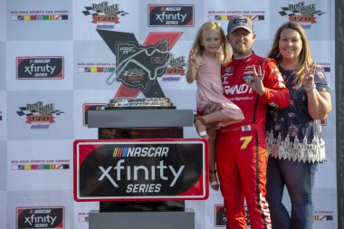 11 Ağustos 2018 - Lexington, Ohio, Amerika Birleşik Devletleri: Justin Allgaier (7) WINS Rock N Roll tekila 170 orta Ohio spor araba sahasında Lexington, Ohio.