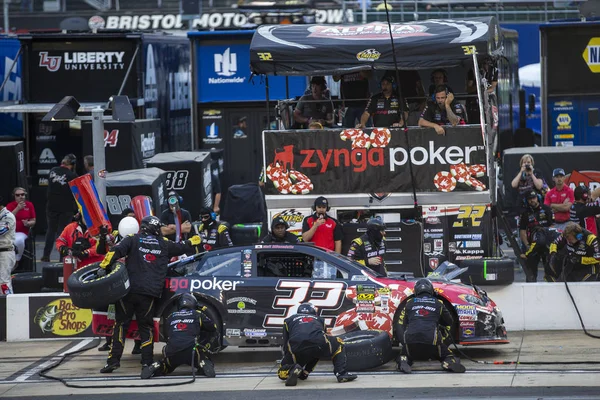 2018 Bristol Tennessee Usa Matt Dibenedetto Macht Boxenstopp Beim Bass — Stockfoto