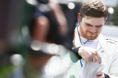 18 Ağustos 2018 - uzun gölet, Pennsylvania, ABD: Amerika Birleşik Devletleri almak için Abc tedarik 500'uzun gölet, Pennsylvania Pocono Raceway de izlemek Conor Daly (88).