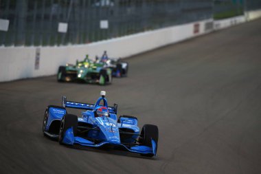 24 Ağustos 2018 - Madison, Illinois, ABD: Parça Bommarito Otomotiv grubu 500 ağ geçidi Motorsports Park Madison, Illinois, Birleşik Arap Emirlikleri alır Ed Jones (10).