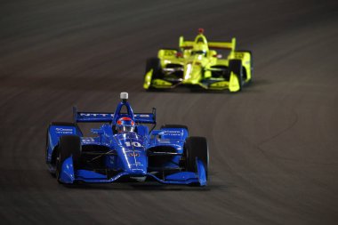 24 Ağustos 2018 - Madison, Illinois, ABD: Parça Bommarito Otomotiv grubu 500 ağ geçidi Motorsports Park Madison, Illinois, Birleşik Arap Emirlikleri alır Ed Jones (10).