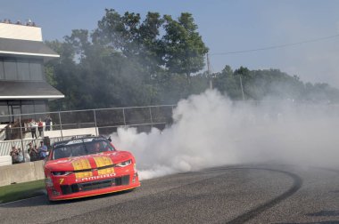 25 Ağustos 2018 - Elkhart Lake, Kablosuz, ABD: Justin Allgaier (7) WINS vasıl 9 yıllık Johnsonville 180, Road America Elkhart Lake, WI.