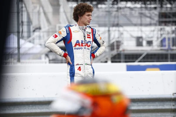 24 Ağustos 2018 - Madison, Illinois, ABD: Brezilya asmak inik lastiğini çukur Bommarito Otomotiv grubu 500 ağ geçidi Motorsports Park Madison, Illinois, antrenmana Matheus Leist (4).