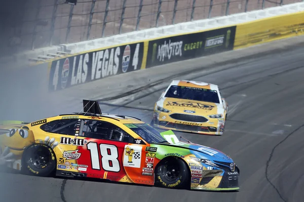 September 2018 Las Vegas Nevada Usa Kyle Busch Crasht Kurve — Stockfoto