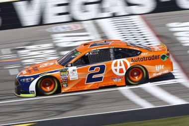 14 Eylül 2018 - Las Vegas, Nevada, ABD: Brad Keselowski (2) getiriyor yarış arabasının ön streç aşağı antrenman sırasında Güney noktası 400, Las Vegas Motor Speedway için Las Vegas, Nevada '.