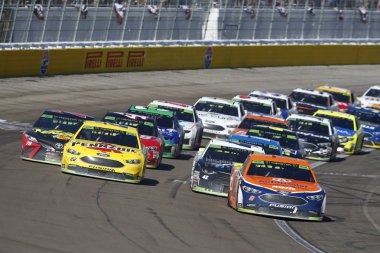 16 Eylül 2018 - Las Vegas, Nevada, ABD: Las Vegas, Nevada'da sırasında Güney noktası 400, Las Vegas Motor Speedway yarış arabasının ön streç aşağı getiriyor Brad Keselowski (2).