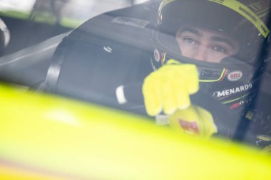 21 Eylül 2018 - Richmond, Virginia, ABD: Ryan Blaney (12) alır federe Oto parçaları 400 Richmond Raceway Richmond, Virginia, çalışmaya hazır.